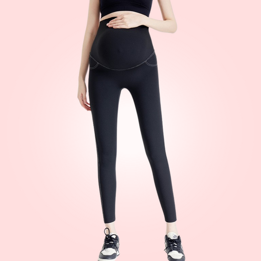 Pregnancy High Waist Maternity Leggings with Pockets