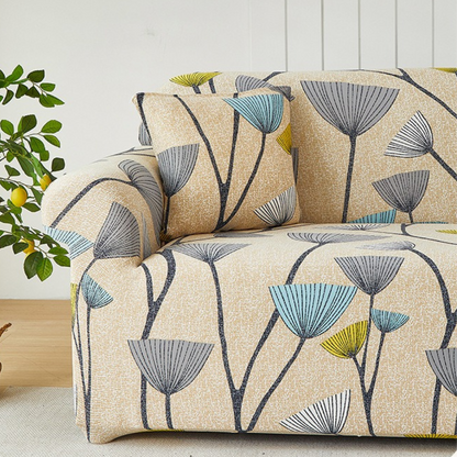 Elastic Sofa Slipcover with Vibrant Prints