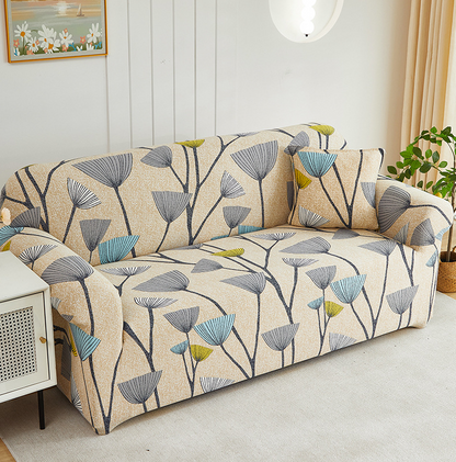 Elastic Sofa Slipcover with Vibrant Prints