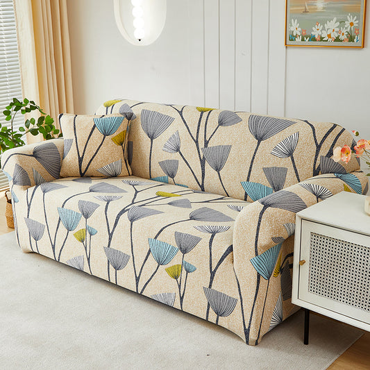 Elastic Sofa Slipcover with Vibrant Prints