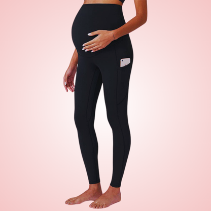 Maternity Yoga Gym Leggings with Belly Support and Breathable Compression