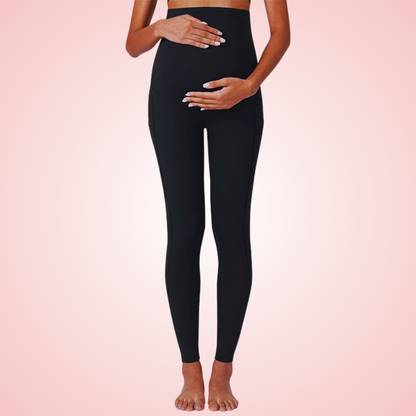 Maternity Yoga Gym Leggings with Belly Support and Breathable Compression