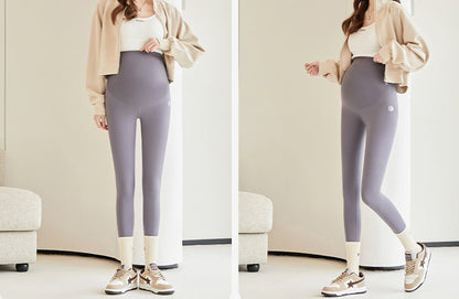 High-Waist Belly Support Maternity Leggings for Pregnancy Comfort and Flexibility