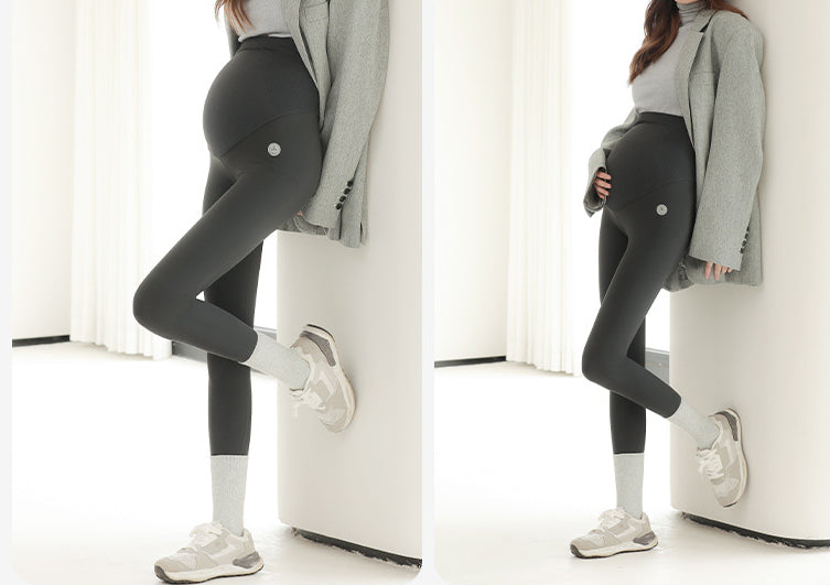 High-Waist Belly Support Maternity Leggings for Pregnancy Comfort and Flexibility