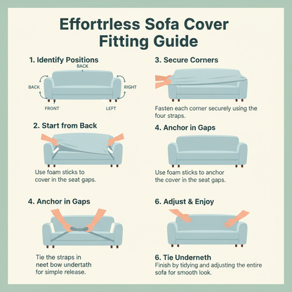 Elastic Sofa Slipcover with Vibrant Prints